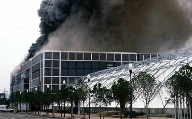 18 February 1992: Fire ruins Expo '92 building two months ahead of opening