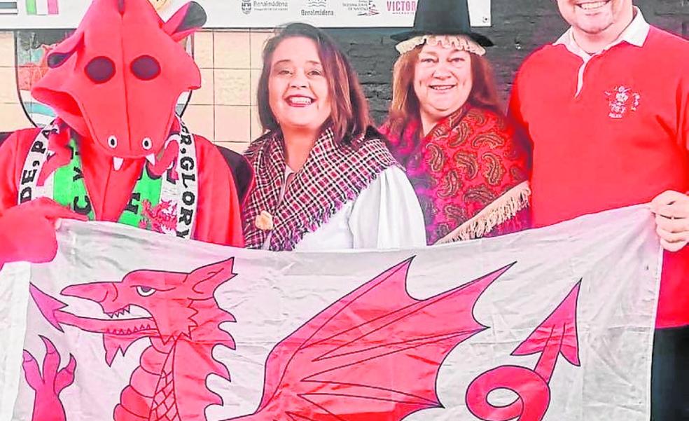 Welsh Society raising the flag for St David