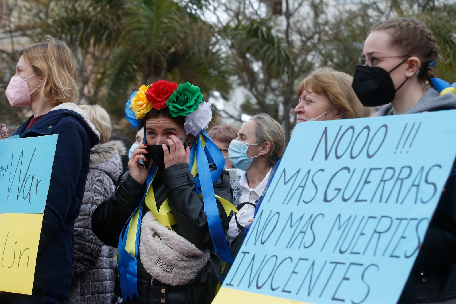 Ukrainians protest in Malaga - in pictures