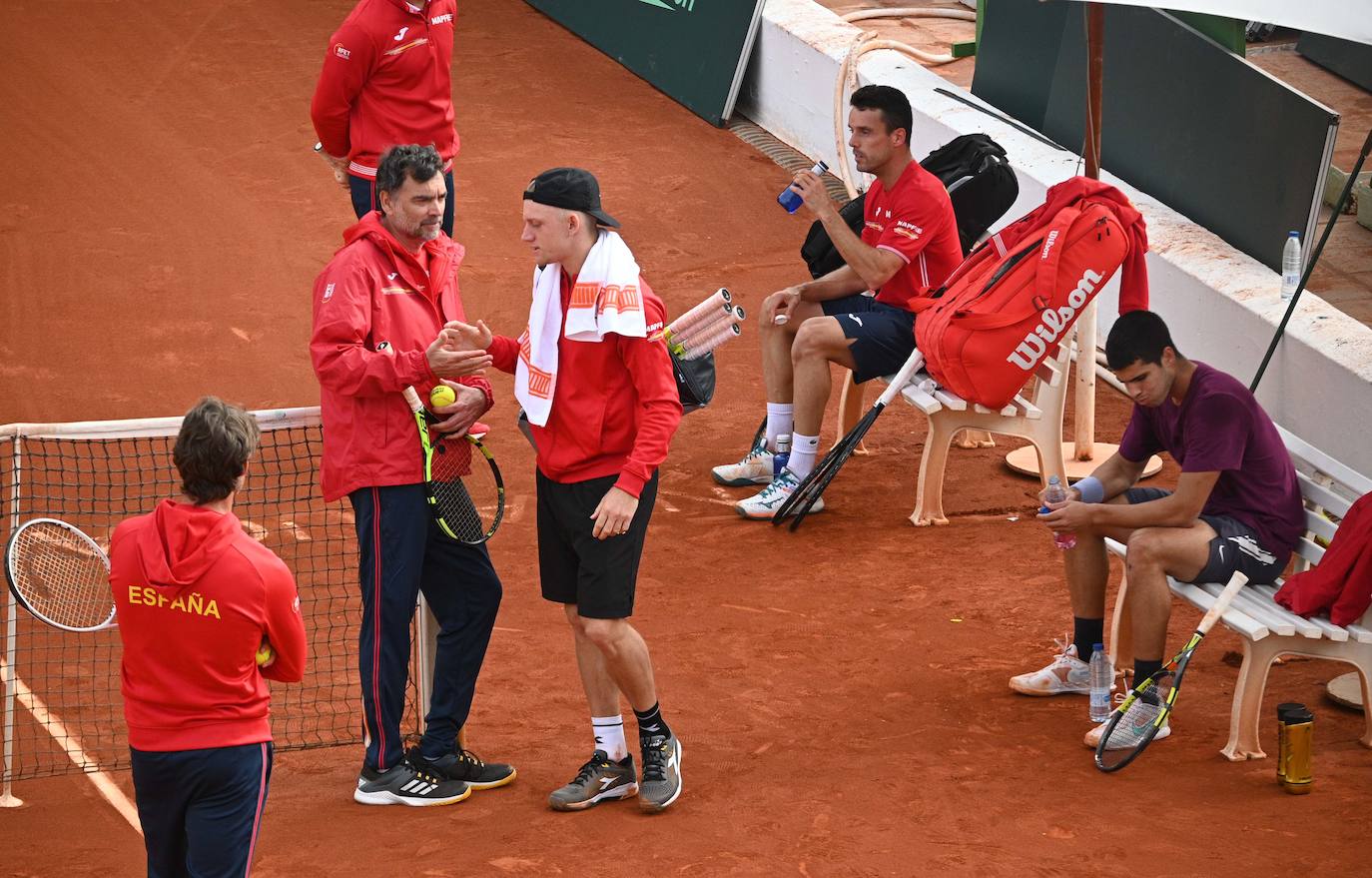 España continúa con los preparativos para la Copa Davis en Marbella