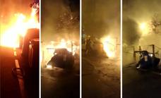 Arsonist arrested after setting a dozen cars and waste containers alight