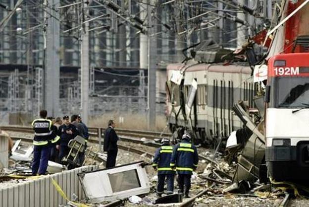 Bombs went off on trains around Atocha station. 