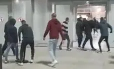 Rival football hooligans clash at Malaga Airport