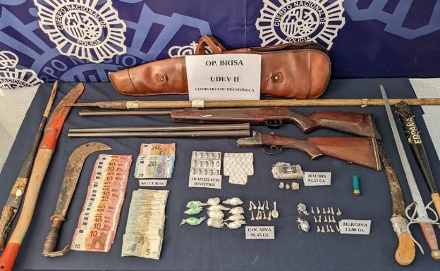 Six family members arrested in Mijas for drug trafficking and possession of weapons