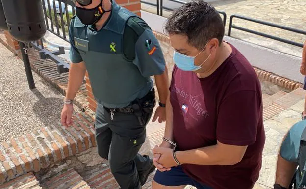 Javier Biosca au moment de son arrestation l'été dernier.  /e.  cabeza