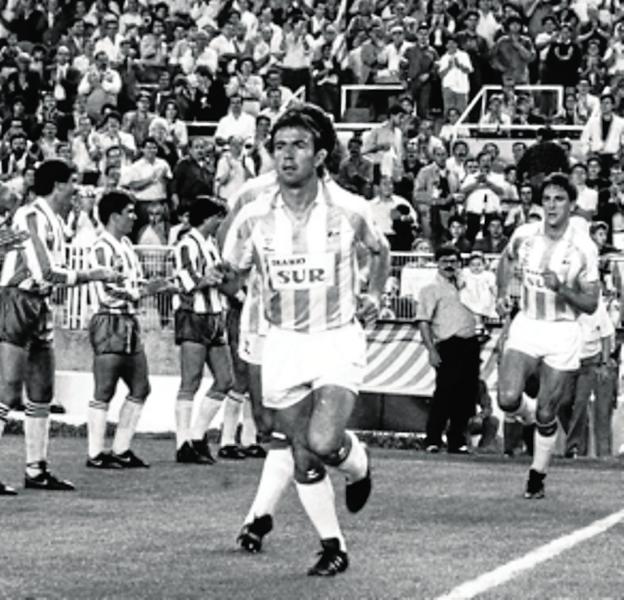 Juan Gómez 'Juanito' during his days with Malaga CF. / SUR
