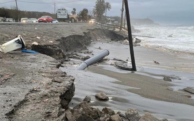 Axarquia beaches destroyed during worst storm in 40 years on the Costa del Sol