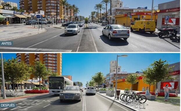 La transformación de la Avenida Alay en Benalmádena Costa incluirá una mejora de la entrada al puerto deportivo
