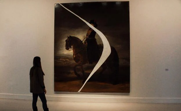 Julian Schnabel's version of Goya's 'Queen María Luisa on horseback'