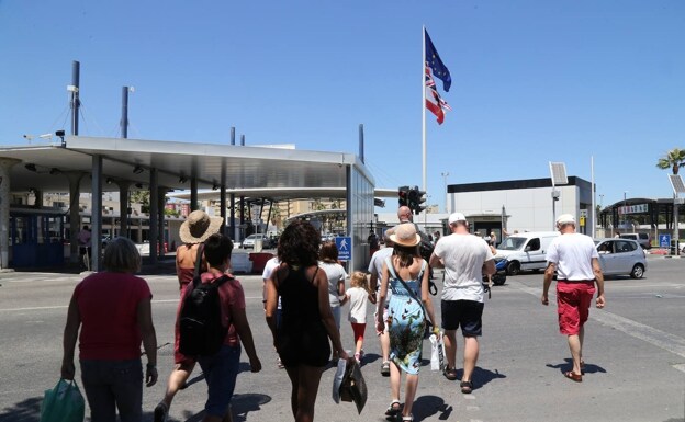 The checks are being carried out on people trying to enter Spain from Gibraltar. 