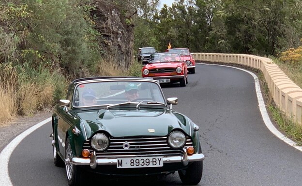 Vintage Triumph sports cars will pass through the province of Malaga this weekend. /TR Register Spain Club