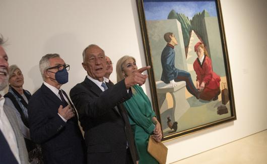 The president of Portugal, Marcelo Rebelo de Sousa, at the inauguration in the Malaga Picasso museum/fRANCIS SILVA