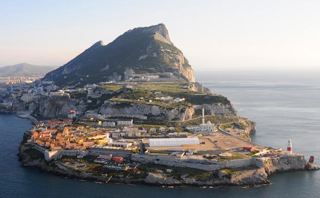 Aerial image of Gibraltar.