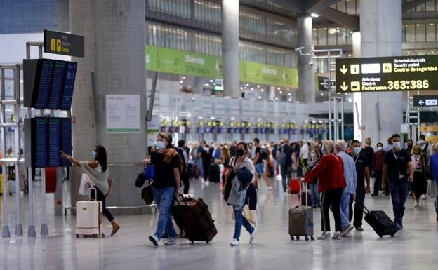 Malaga Airport is busy with international travellers again. 