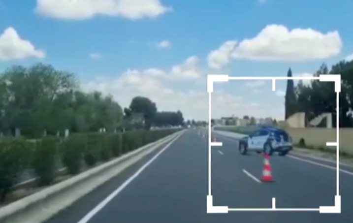 Lifesize cut-out of a Guardia Civil vehicle makes drivers slow down, but police are now investigating it