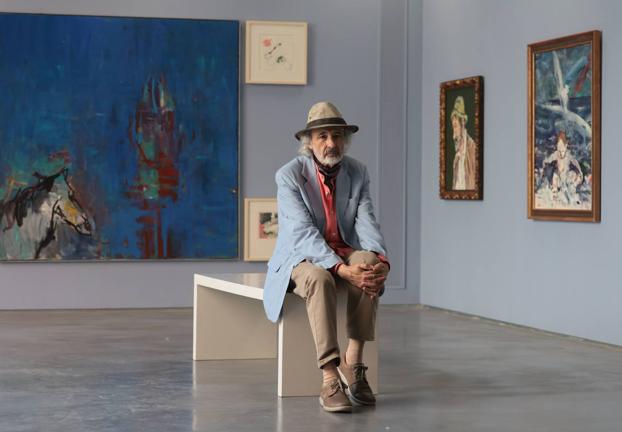 Jorge Rando, among some of the works on display in his museum. 