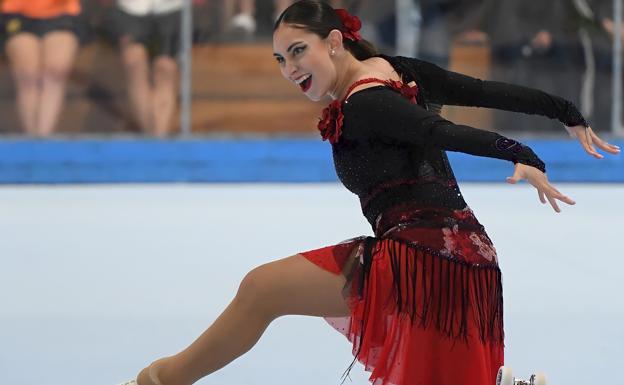 Natalia Baldizzone performing during last week's Artistic Skating World Cup in Trieste. /SUR