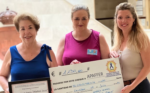 Fuengirola theatre company presents 1,130 euros to local fibromyalgia charity