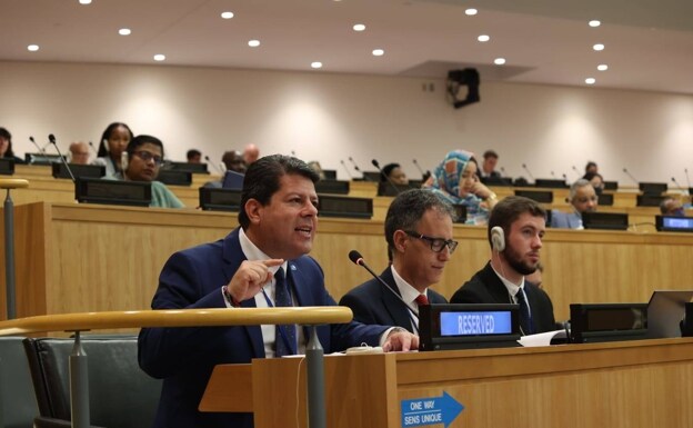 Fabian Picardo and Dr Joseph Garcia at the UN C24 in New York earlier this week. 