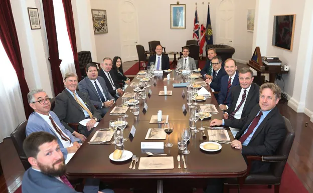 The group were joined by the Governor of Gibraltar for a working lunch. /sur