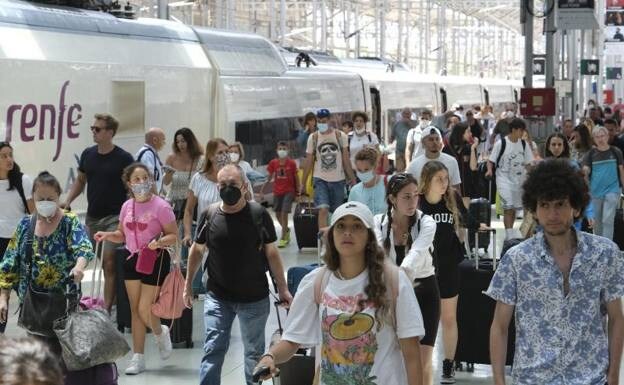 Passengers arriving in Malaga last weekend. 