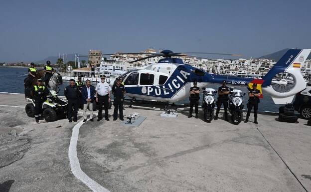Police presentation of the new drones and other equipment at their disposal. 