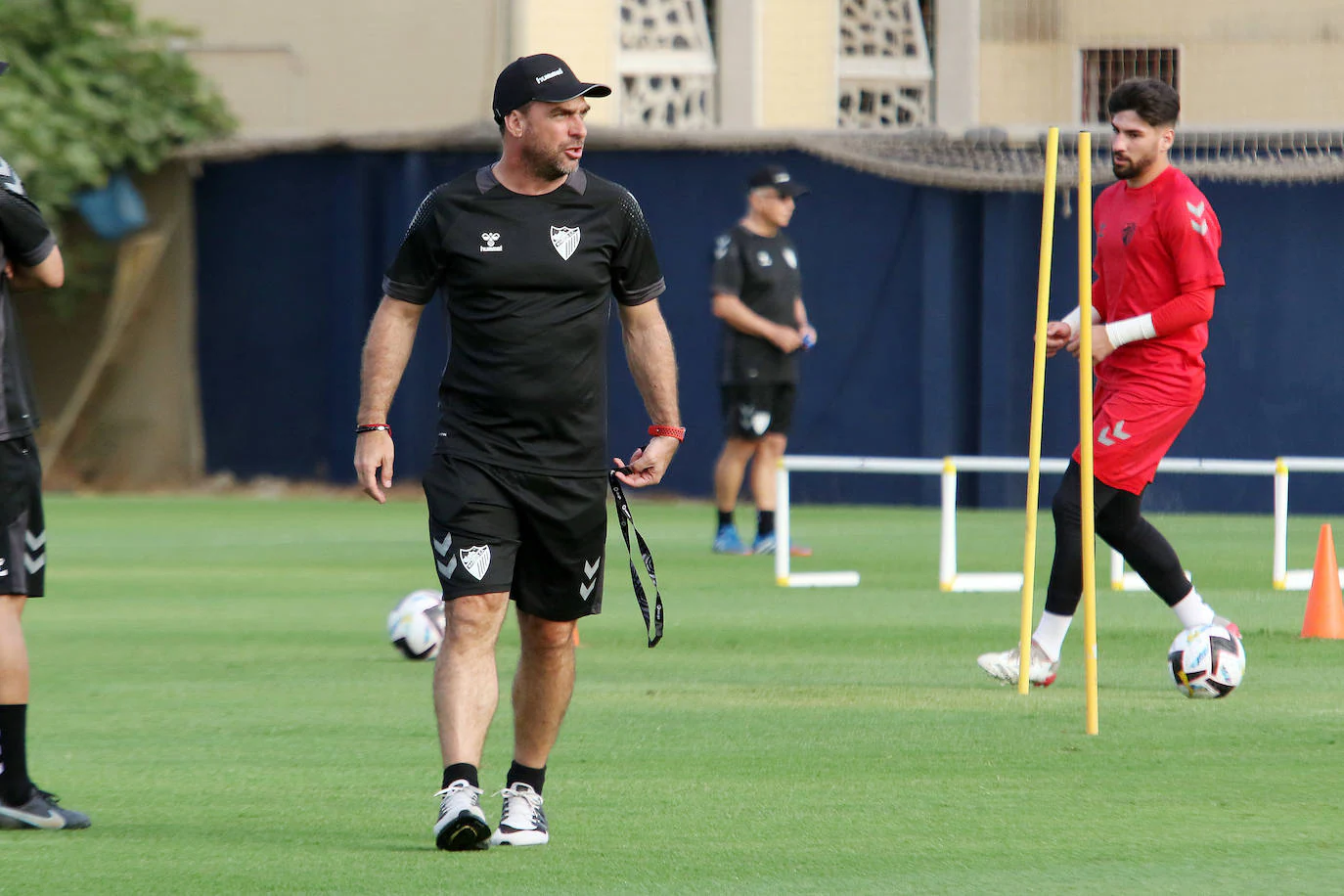 Malaga head coach Pablo Guede during one of the team's training sessions. 