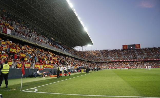 La Rosaleda during Spain's game there in June. /MARIANO POZO