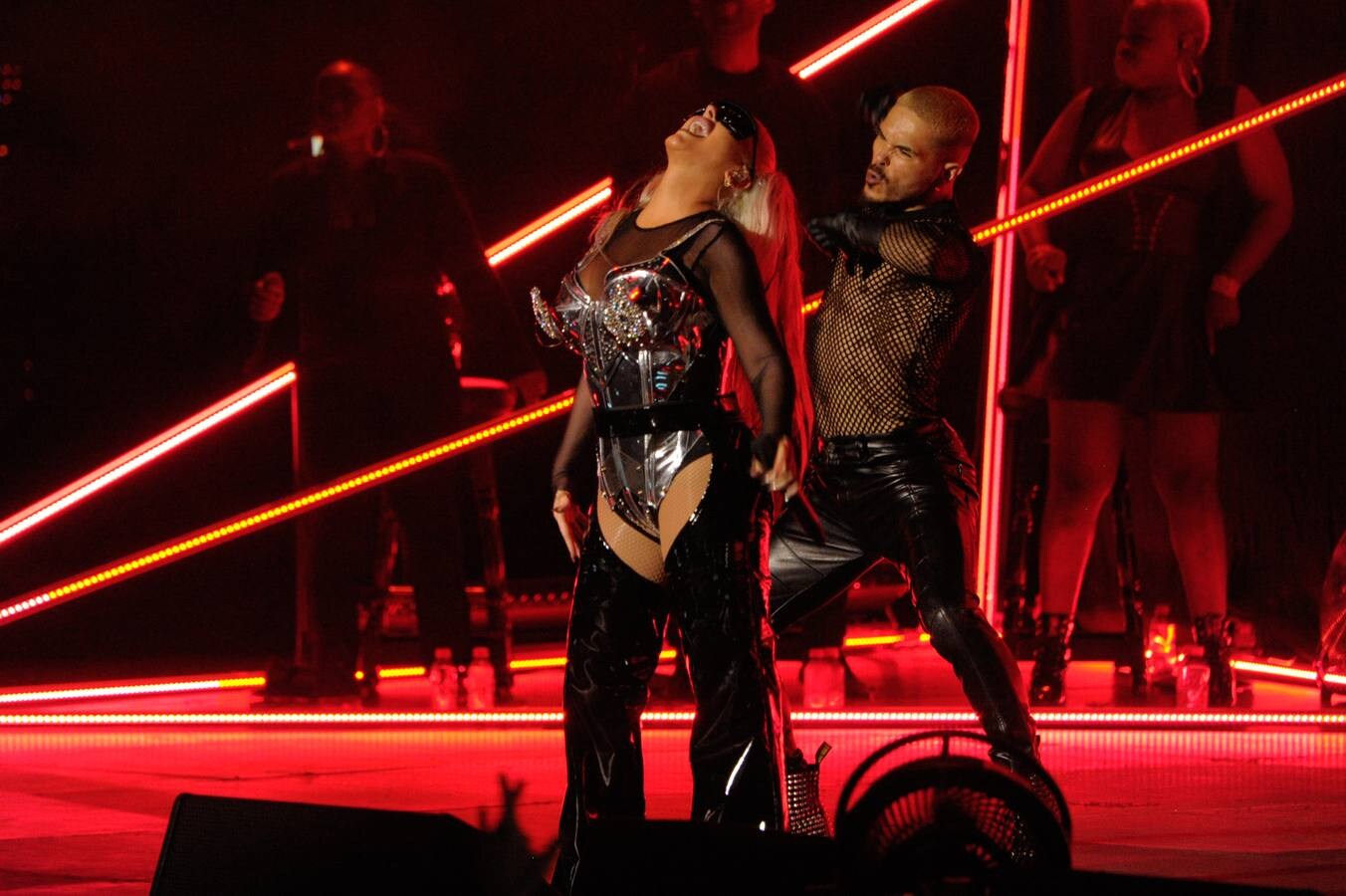 Christina Aguilera on stage at Starlite. 
