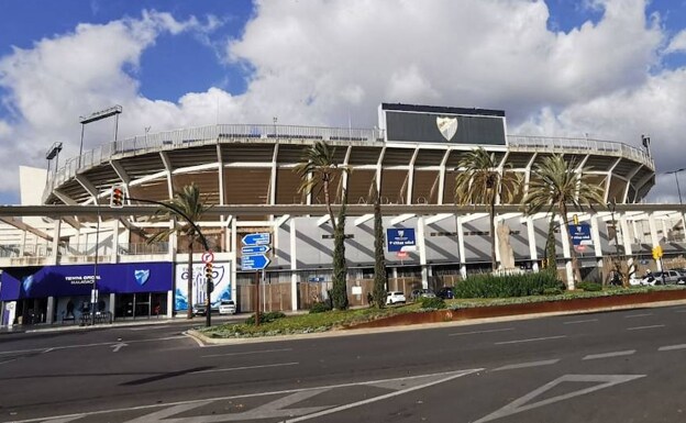 View of the Rosaleda stadium from the south. 