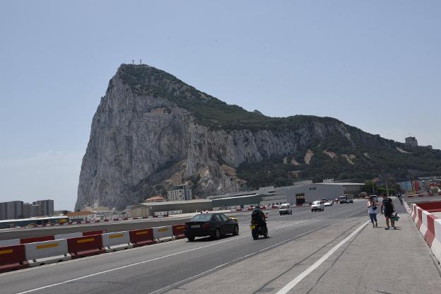 Entering Gibraltar. 