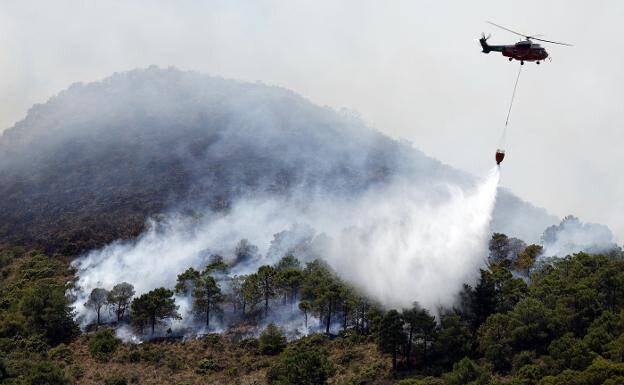 Aircraft were used to tackle the blaze in Alhaurín el Grande in July. 