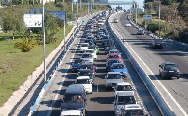 Traffic jams in Marbella 