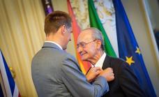 Ambassador presents Malaga mayor with his honorary OBE for the city's "strongest relations ever" with the UK