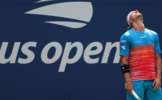 Alejandro Davidovich during a US Open match last week. 
