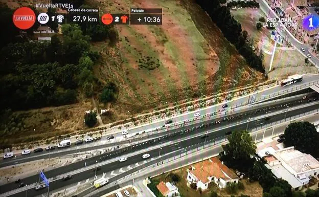 The San Pedro tunnel exit during La Vuelta's stage on the Costa del Sol. 