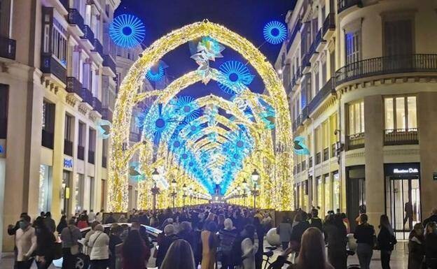 Malaga's spectacular Christmas illuminations attract a huge number of visitors to the city. 