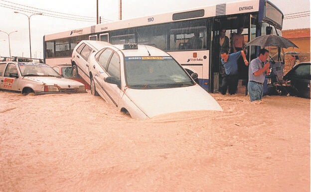 Vehicles were swept away by torrents of water during the storm. 