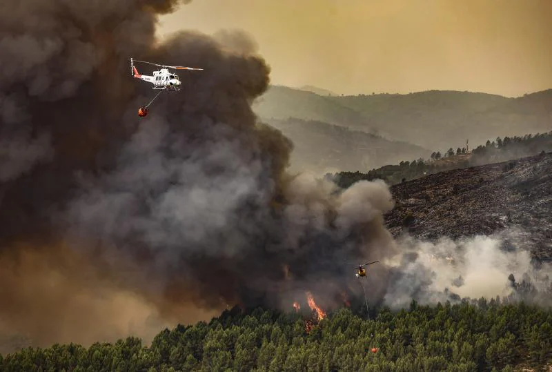 File image of a wildfire in Spain./SUR