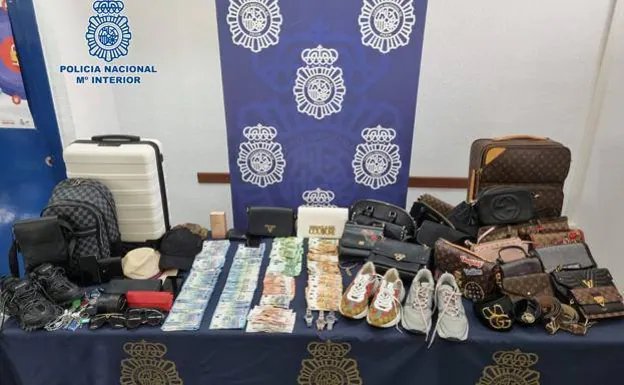Items seized by the police /policía nacional