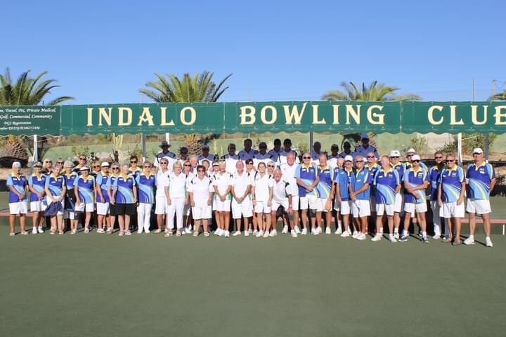 Team Malaga at the Indalo Bowls Club in Almeria. 