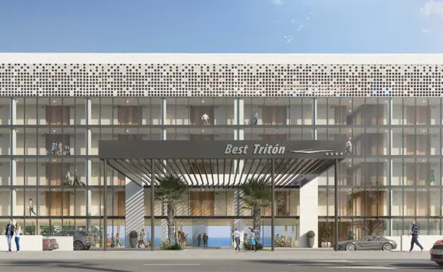 Virtual image of the new façade planned for the Best Triton.