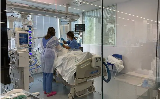 File image of a patient in an intensive care unit.