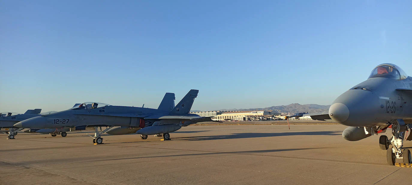 These are the best images of Spain's F-18 fighter jets on military exercises from Malaga Airport