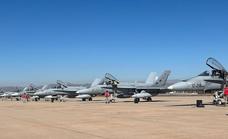 F-18 fighter jets arrive at Malaga Airport ready to take part in Eagle Eye exercise