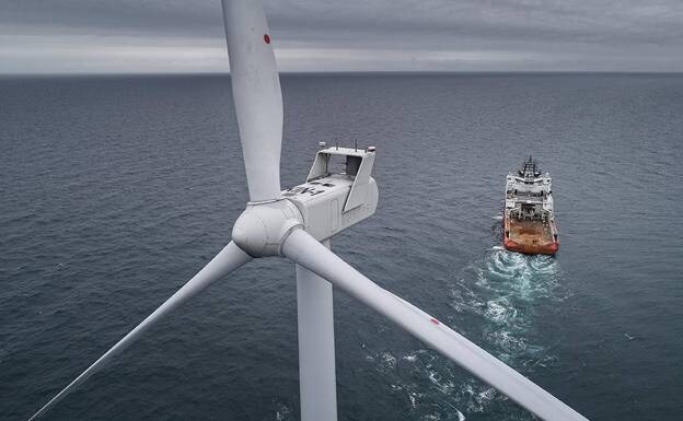 Offshore wind farm in Kincardine, Scotland. /iberblue wind