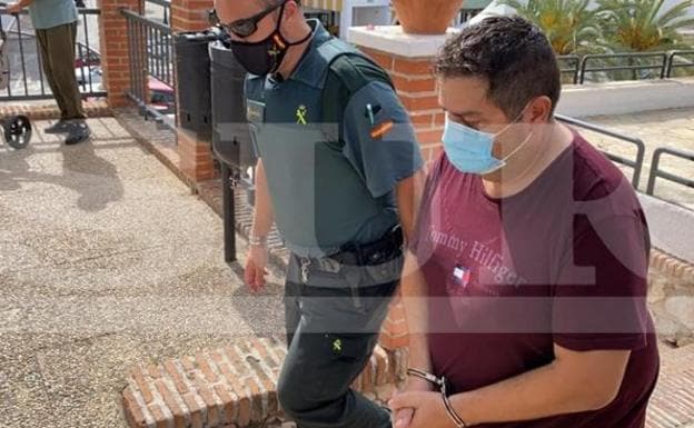 Biosca,when he appeared before the courts in Nerja, after his arrest in 2021./EUGENIO CABEZAS