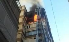 Malaga fire: at least four injured, including two firefighters, in tenth-storey apartment blaze