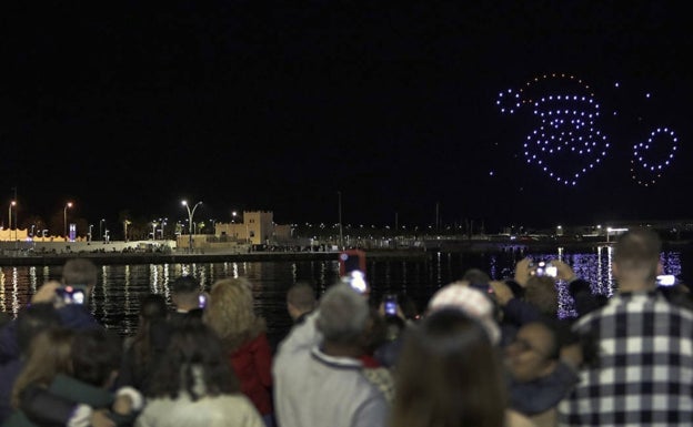 Christmas drones dazzle in Malaga
