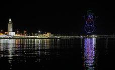 Malaga's Christmas drone show - in pictures